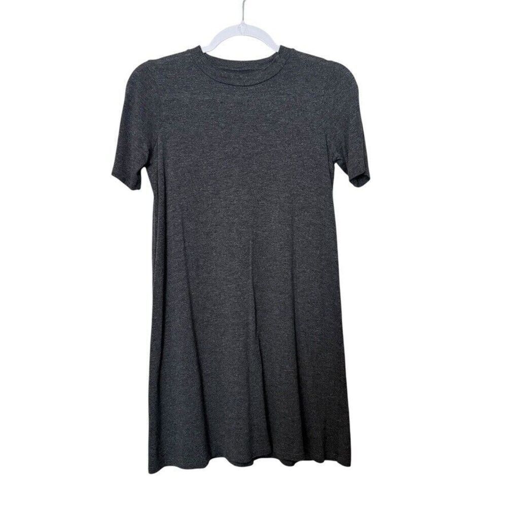 MADEWELL Swingy Tee Dress Women‎ XS Grey Crewneck Stretch Lightweight Casual